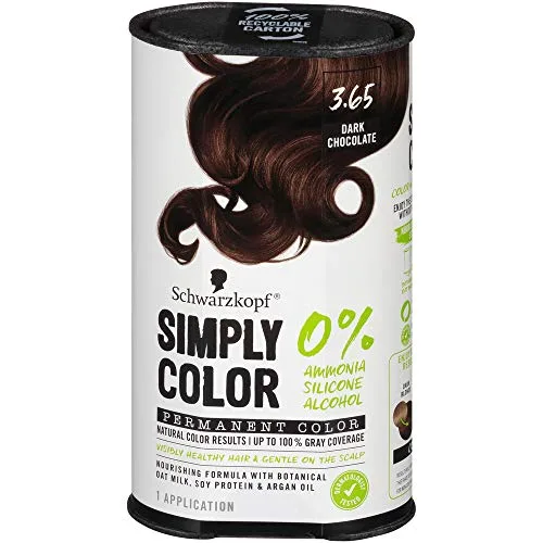 Schwarzkopf Simply Color Permanent Hair Color, Dark Chocolate