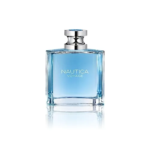Nautica Voyage Eau De Toilette for Men Fresh, Romantic, Fruity Scent Woody, Aquatic Notes of Apple, Water Lotus, Cedarwood, and Musk Ideal Day Wear Fl Oz