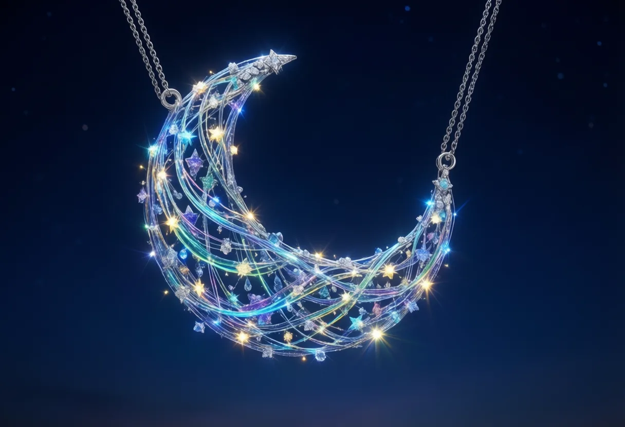 Swarovski Crescent Moon Necklace